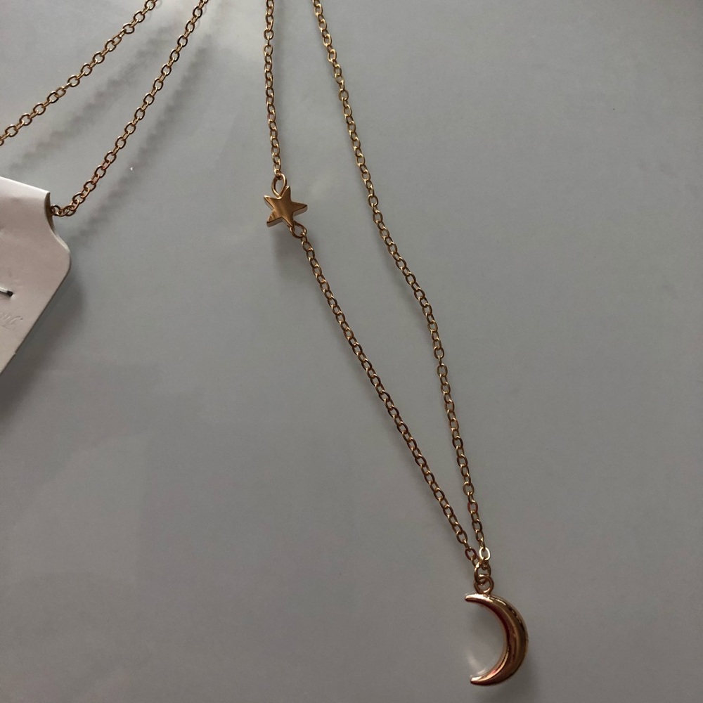 Moon and Star Necklace